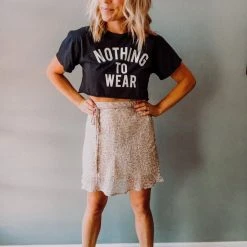 Trend Notes Nothing To Wear Crop Tee Clothing