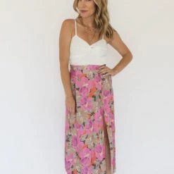 Saltwater Luxe Blushing Blooms Maxi Skirt Clothing