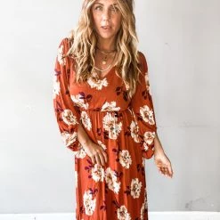 Peach Love California Clothing Near And Dear Maxi Dress