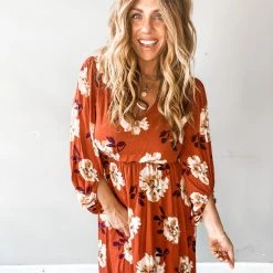 Peach Love California Clothing Near And Dear Maxi Dress