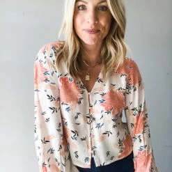 Amuse Society Clothing Hazel Long Sleeve Woven Top