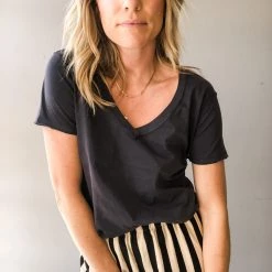 Z Supply The Organic Cotton V Neck Tee Clothing