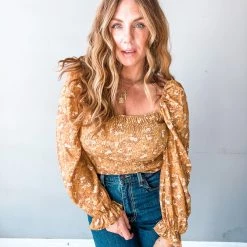 Peach Love California Madly Marigold Top