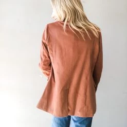 Listicle Double Down Oversized Suede Blazer Clothing