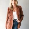 Listicle Double Down Oversized Suede Blazer Clothing