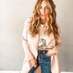 Peach Love California Clothing Make Mine Mauve Coat