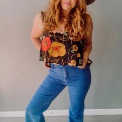 Clothing XIX Palms Flounce Top