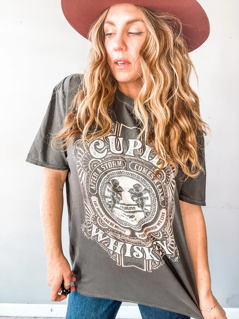 Clothing Project Social T Cupid Whiskey Oversized Tee 2 Clothing Project Social T Cupid Whiskey Oversized Tee