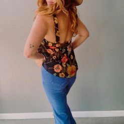 Clothing XIX Palms Flounce Top