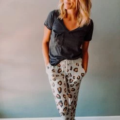 12PM By Mon Ami Clothing Leopard Joggers