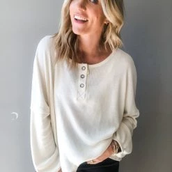 Project Social T Tate Burnout Thermal Henley Clothing