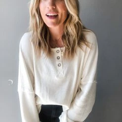 Project Social T Tate Burnout Thermal Henley Clothing