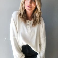 Project Social T Tate Burnout Thermal Henley Clothing