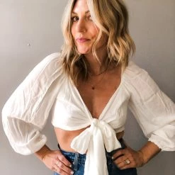 Audrey 3+1 Lost In Love Tie Crop Clothing