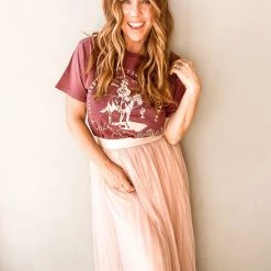 Mable Clothing Walk This Way Midi Skirt