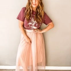 Mable Clothing Walk This Way Midi Skirt