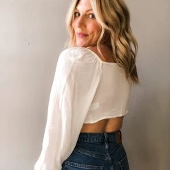 Audrey 3+1 Lost In Love Tie Crop Clothing