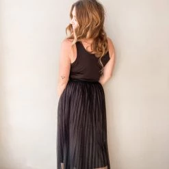 Mable Clothing Walk This Way Midi Skirt