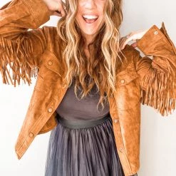 Listicle Out West Fringe Jacket