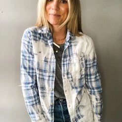 Envy Upcycle Dodgers Vintage Tee Flannel - Blue LA