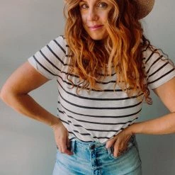 Z Supply Desert Stripe Baby Tee