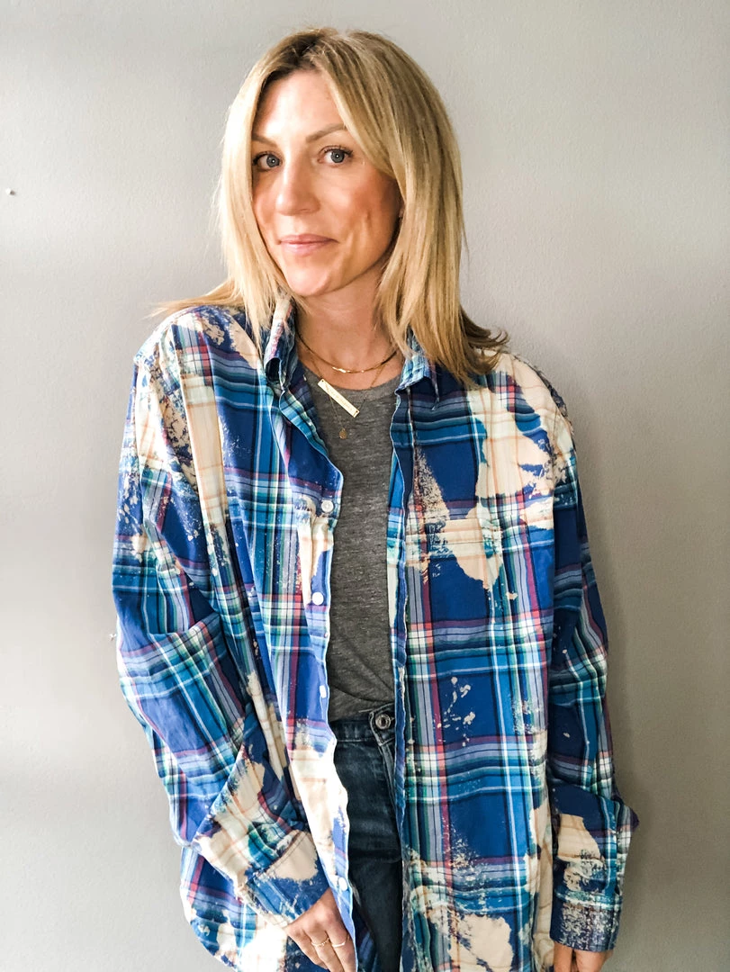 Envy Upcycle LA Dodgers Baseball Vintage Tee Flannel 2 Envy Upcycle LA Dodgers Baseball Vintage Tee Flannel