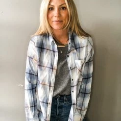 Envy Upcycle Clothing Dodgers Vintage Tee Flannel - Grey