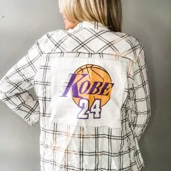 Envy Upcycle Clothing Lakers Vintage Tee Flannel - White 24