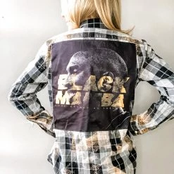 Envy Upcycle Lakers Vintage Tee Flannel - Black Mamba