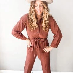 Lush Clothing Sale Coffee Date Jumpsuit