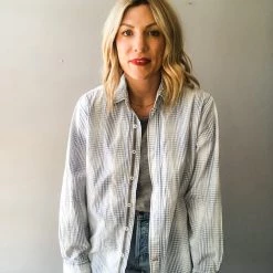 Envy Upcycle Clothing Dodgers Vintage Tee Long Sleeve - Blue