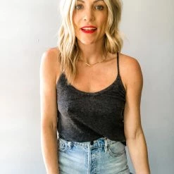 Chaser Brand Clothing Rib Cropped Flouncy Cami