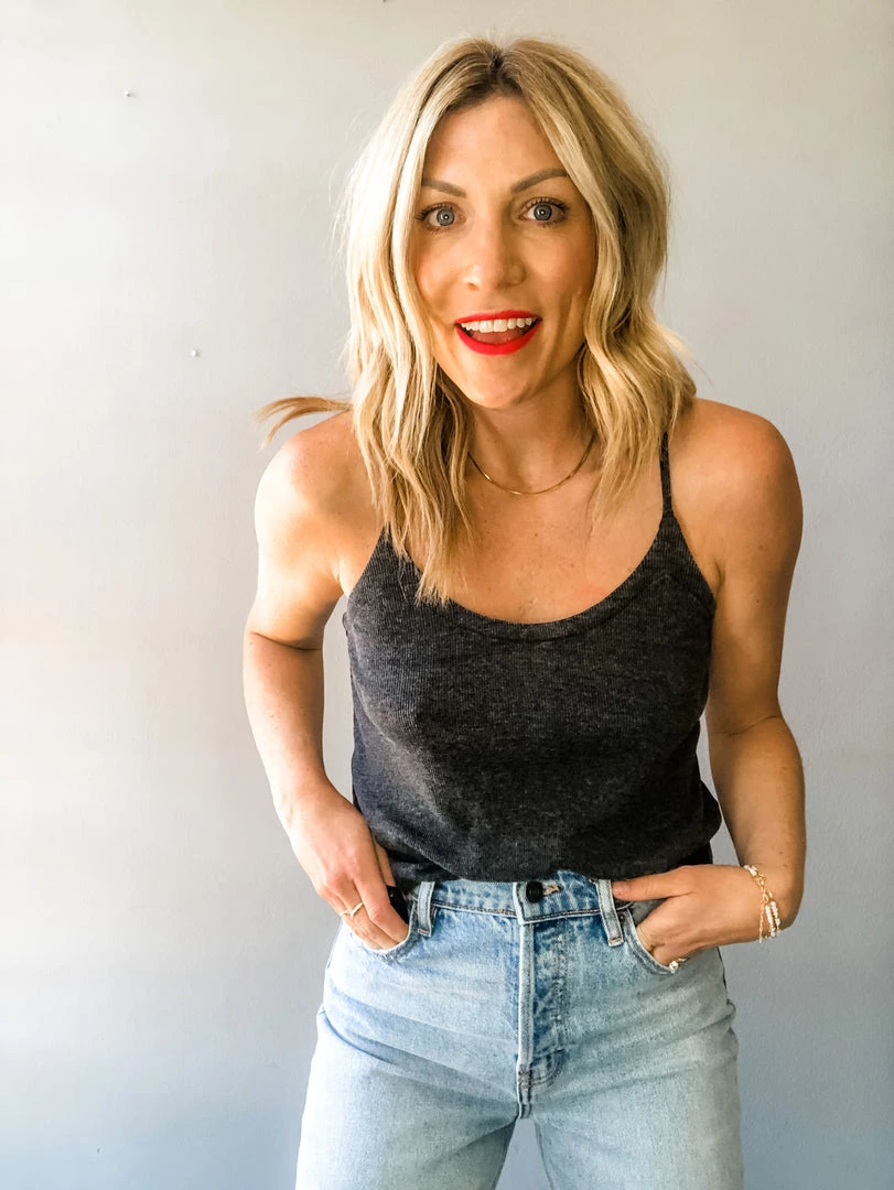 Chaser Brand Clothing Rib Cropped Flouncy Cami 1 Chaser Brand Clothing Rib Cropped Flouncy Cami