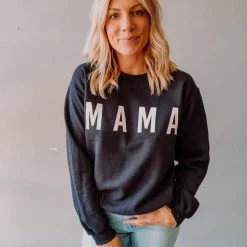 ALPHIA Mama Crew Neck Sweatshirt