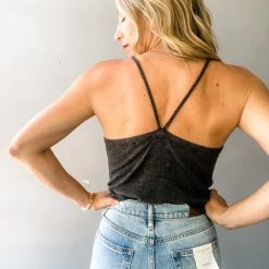 Chaser Brand Clothing Rib Cropped Flouncy Cami 7 Chaser Brand Clothing Rib Cropped Flouncy Cami