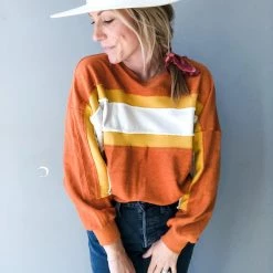 Listicle Mimi Color Block Pullover Clothing