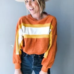 Listicle Mimi Color Block Pullover Clothing
