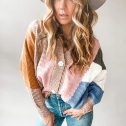 Lush Clothing Day Made Colorblock Cardigan