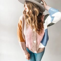 Lush Clothing Day Made Colorblock Cardigan