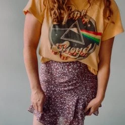 Lush Clothing Pinot Ruched Ruffle Mini