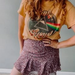 Lush Clothing Pinot Ruched Ruffle Mini