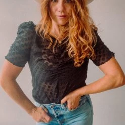 Lush Clothing Cocktail Hour Puff Sleeve Top