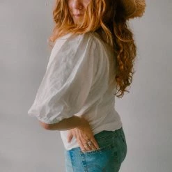 Lush Clothing Blanco Button Up Blouse