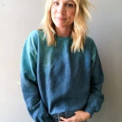 Trend Notes Clothing Aqua Tie Dye Sweatshirt
