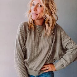 Z Supply Clothing Claire Waffle Long Sleeve