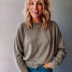 Z Supply Clothing Claire Waffle Long Sleeve