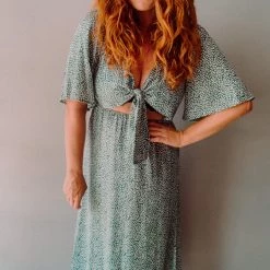 Audrey 3+1 Scribble Square Maxi Dress