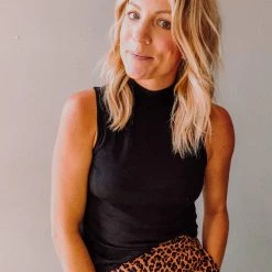 Chaser Brand Mock Neck Muscle Tank Clothing