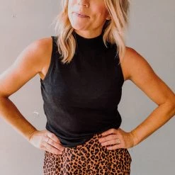 Chaser Brand Mock Neck Muscle Tank Clothing