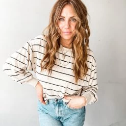 Z Supply Mira Stripe Marled Top Clothing